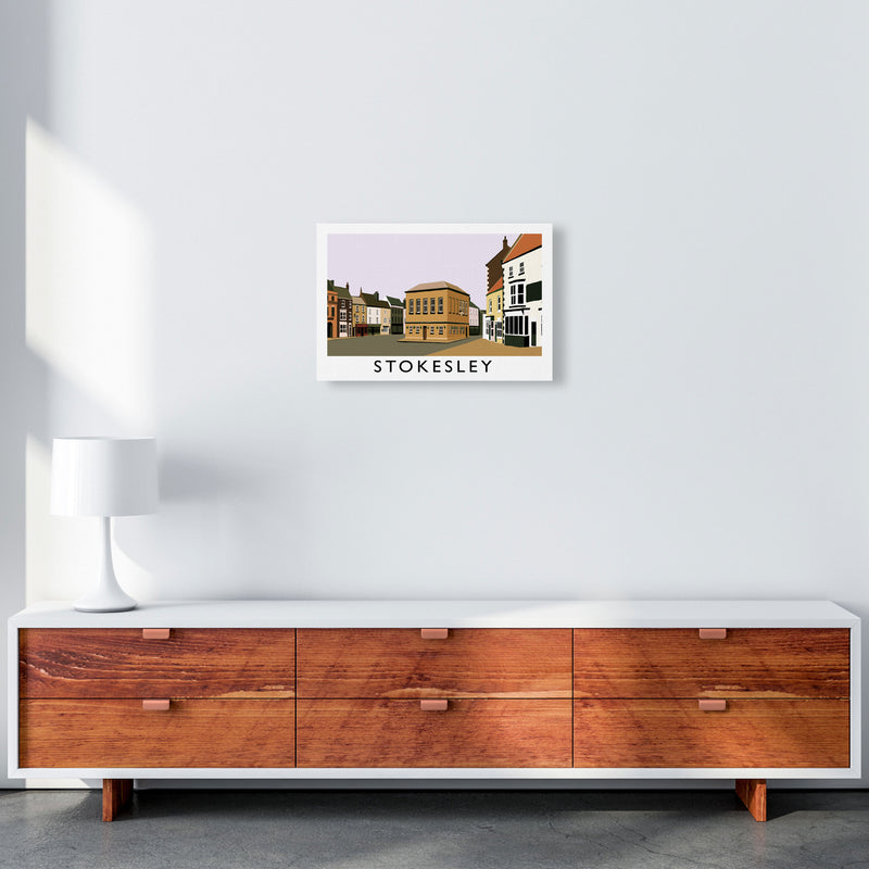 Stokesley Travel Art Print by Richard O'Neill, Framed Wall Art A3 Canvas