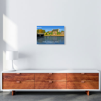 The Trout Inn Wolvercote Travel Art Print by Richard O'Neill A3 Canvas