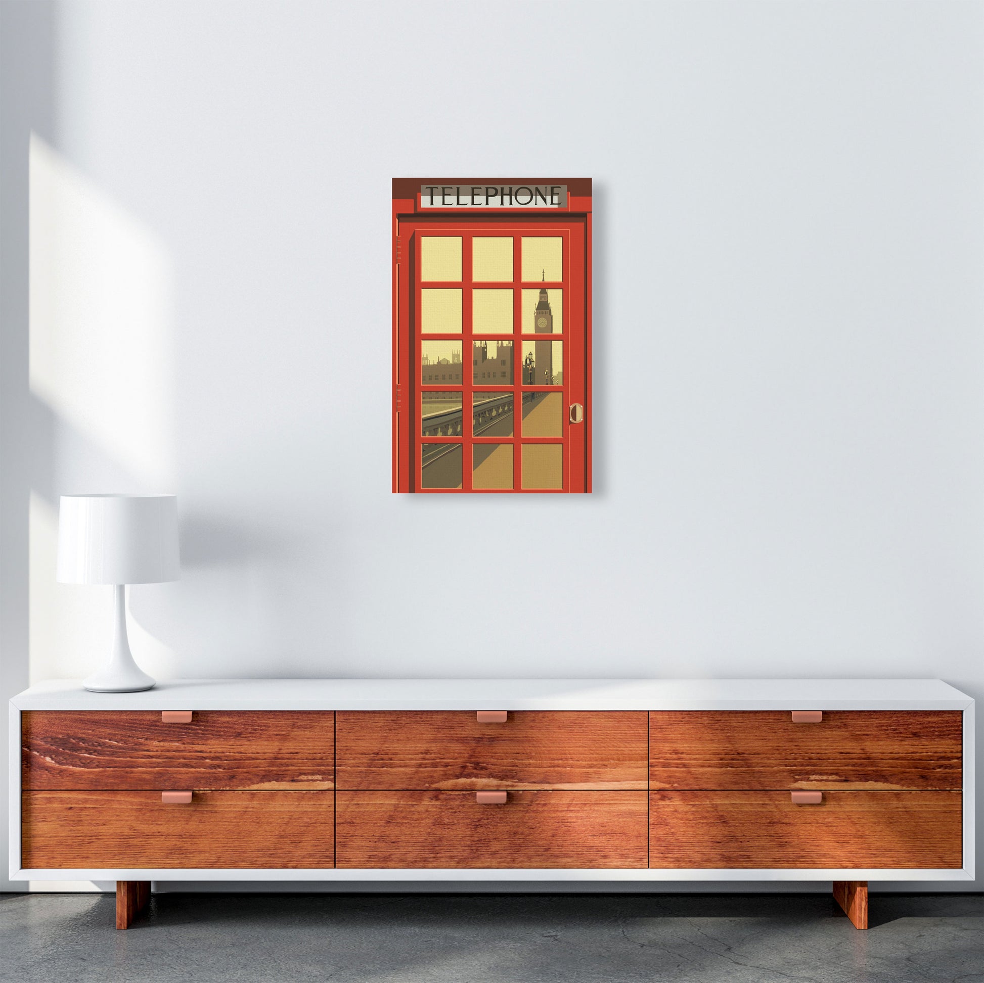 London Telephone Box 5 by Richard O'Neill A3 Canvas
