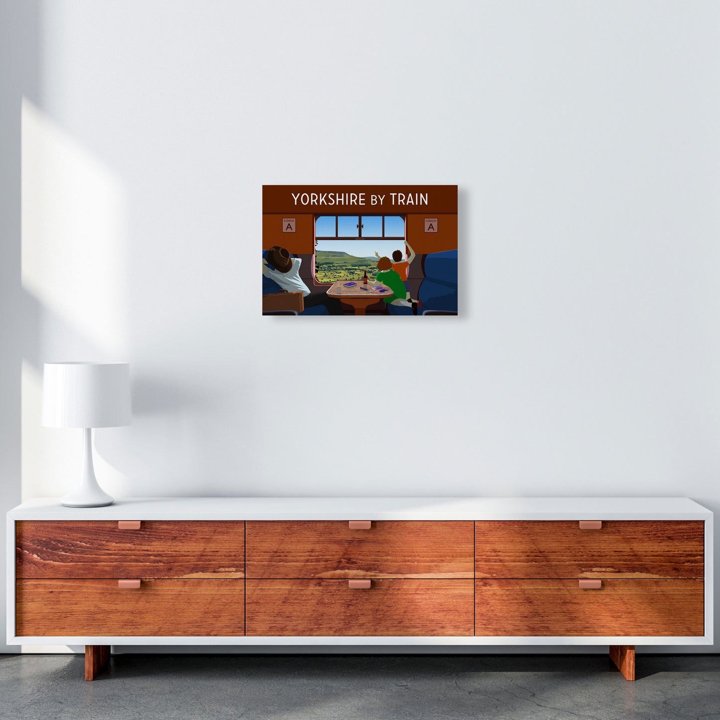 Yorkshire by Train 1 by Richard O'Neill A3 Canvas