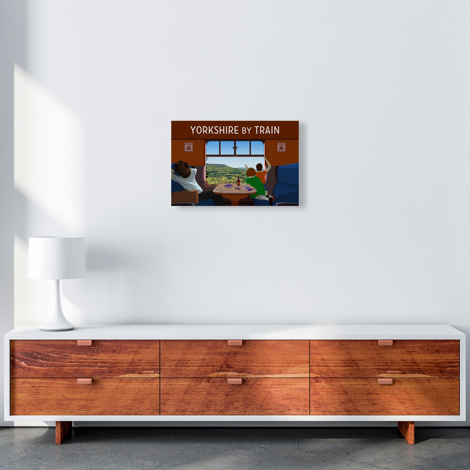 Yorkshire by Train 1 by Richard O'Neill A3 Canvas