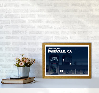 Bates Motel Night Art Print by Richard O'Neill A3 Print Only