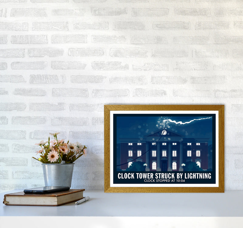 Clock Tower Struck By Lightning Art Print by Richard O'Neill A3 Print Only