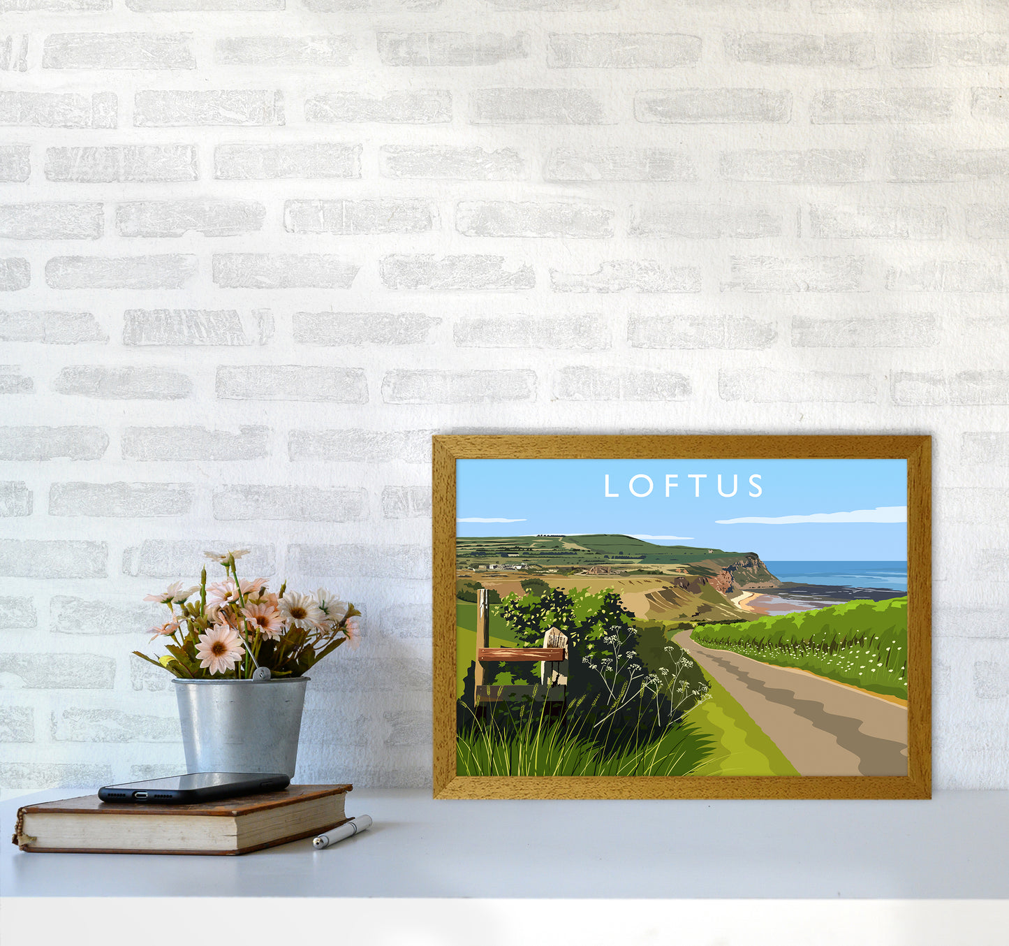Loftus Travel Art Print by Richard O'Neill A3 Print Only