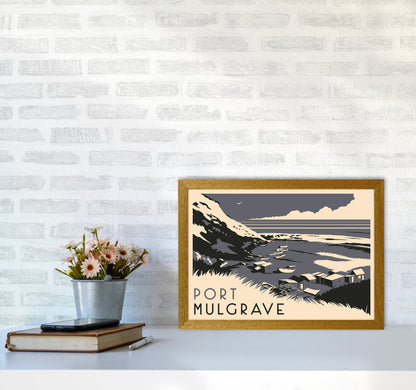 Port Mulgrave Travel Art Print by Richard O'Neill A3 Print Only