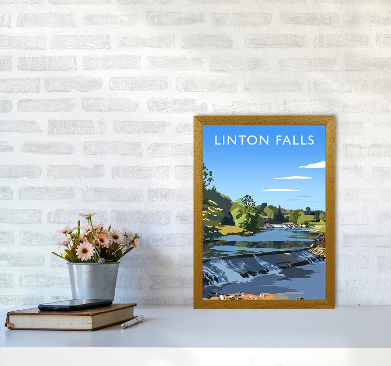 Linton Falls portrait Travel Art Print by Richard O'Neill A3 Print Only