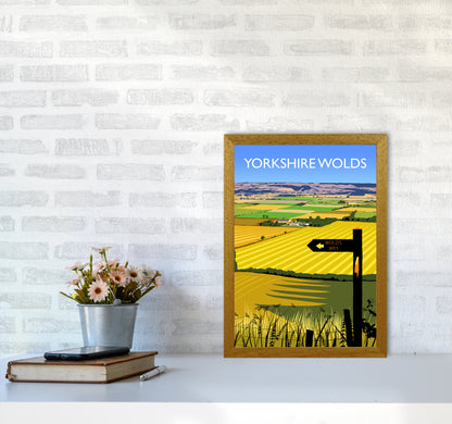 Yorkshire Wolds portrait Travel Art Print by Richard O'Neill A3 Print Only