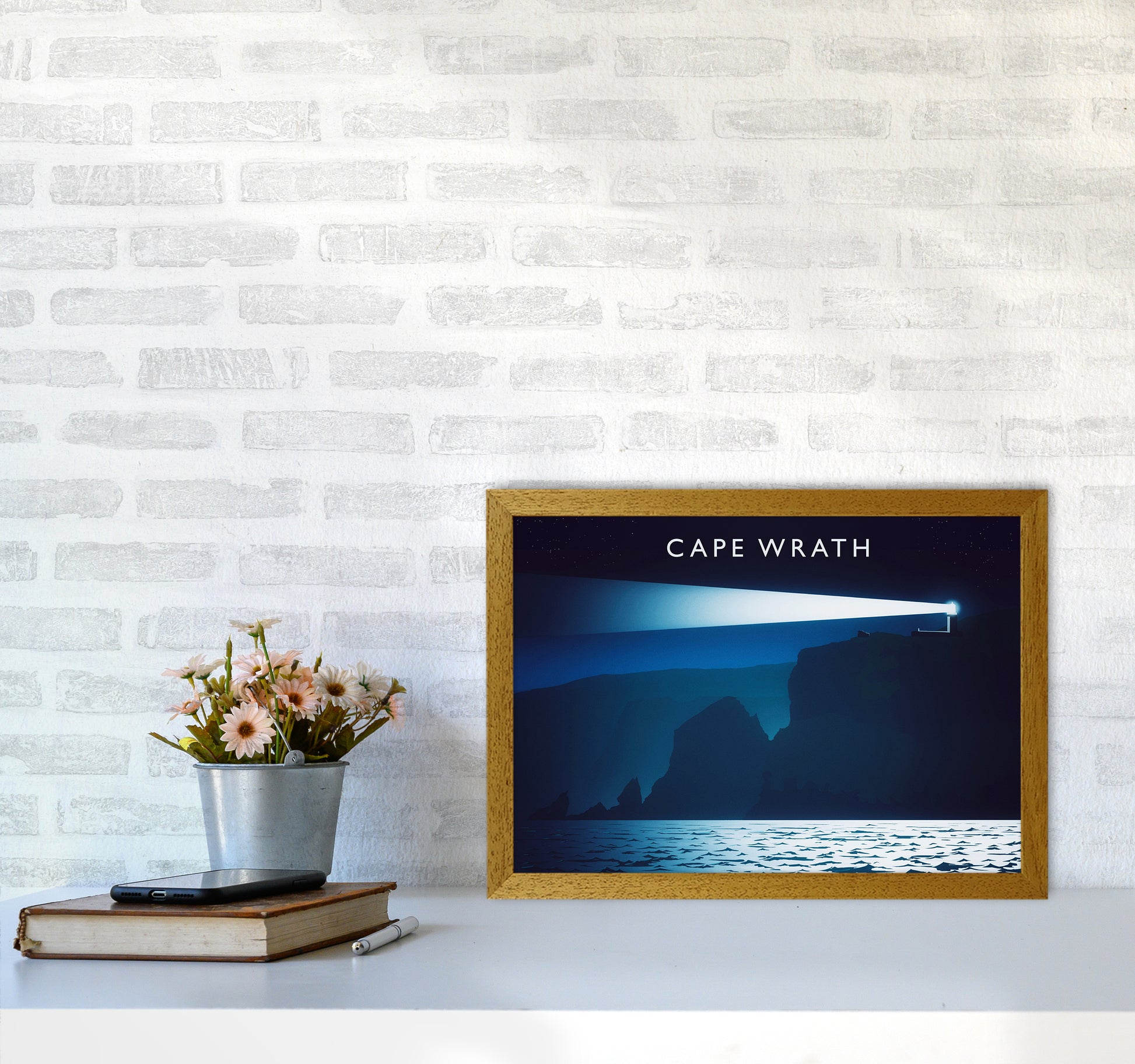 Cape Wrath Travel Art Print by Richard O'Neill A3 Print Only