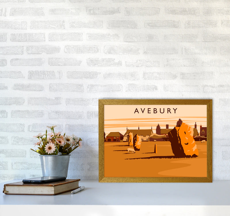 Avebury Travel Art Print by Richard O'Neill A3 Print Only