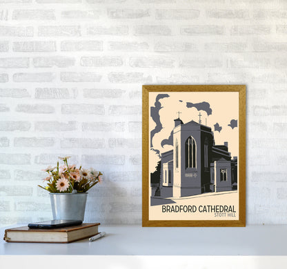 Bradford Cathedral, Stott Hill Travel Art Print by Richard O'Neill A3 Print Only
