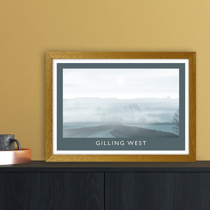 Gilling West (Winter) Travel Art Print by Richard O'Neill A3 Print Only