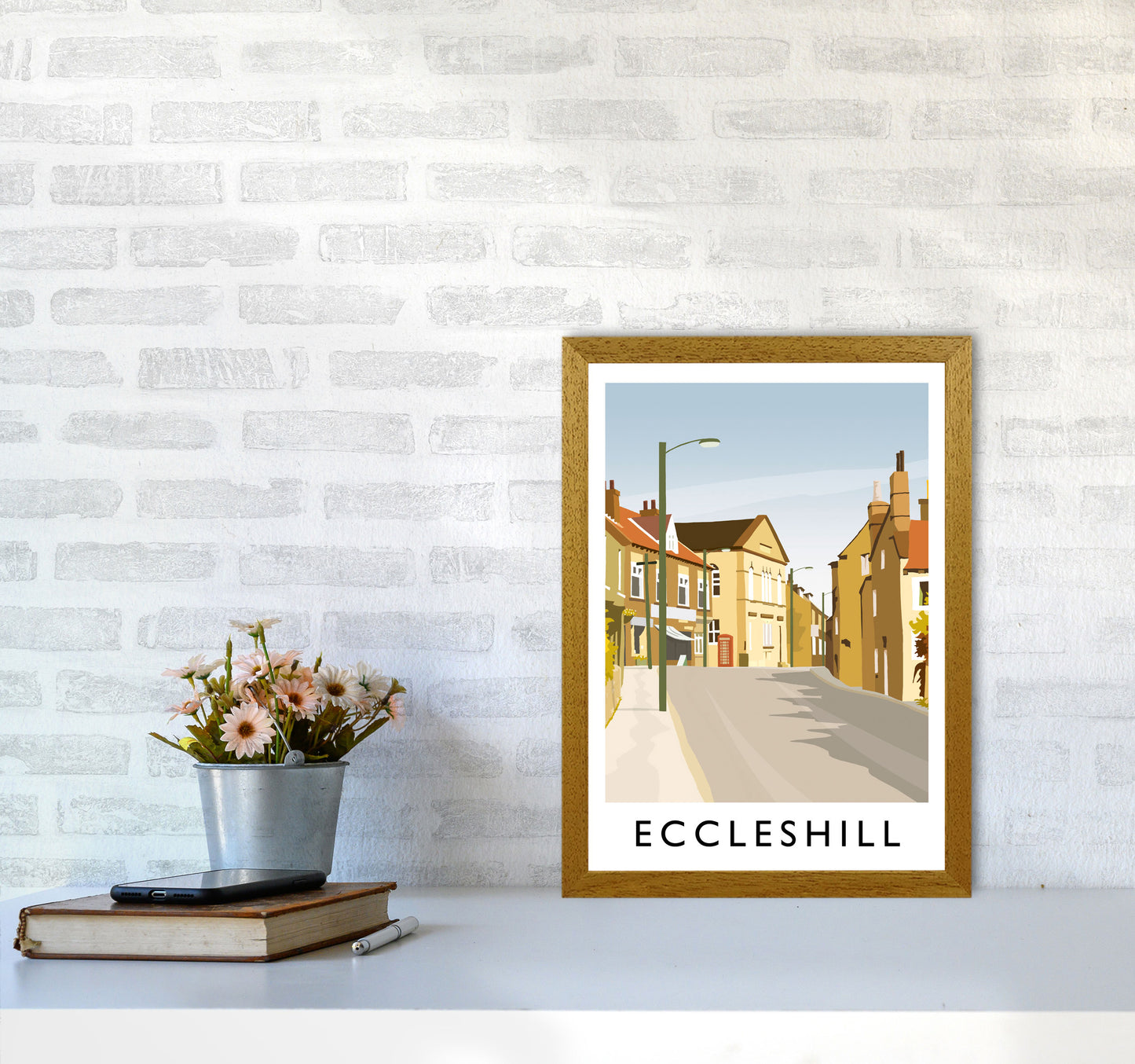 Eccleshill portrait Travel Art Print by Richard O'Neill A3 Print Only