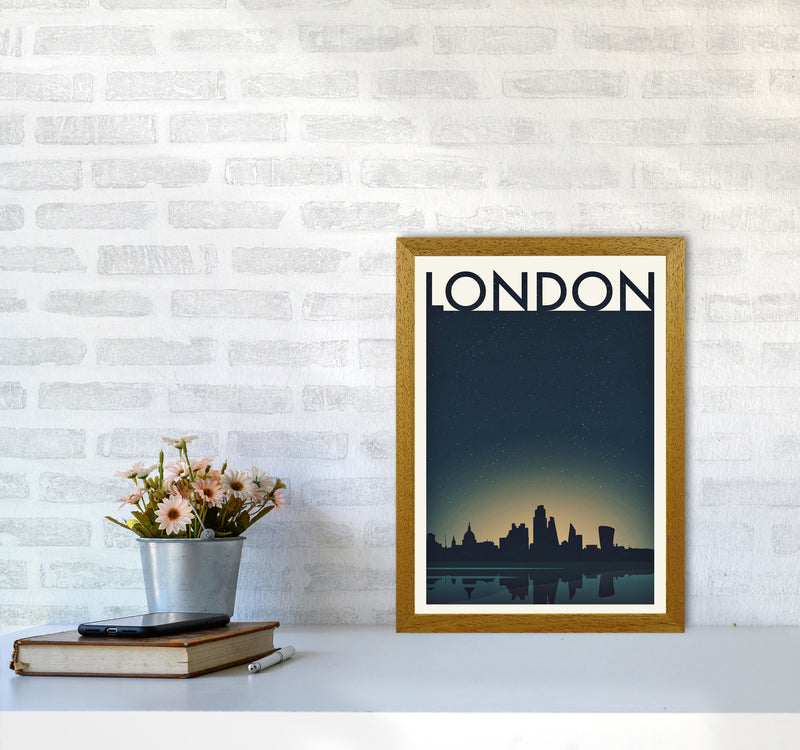 London 4 (Night) Travel Art Print by Richard O'Neill A3 Print Only