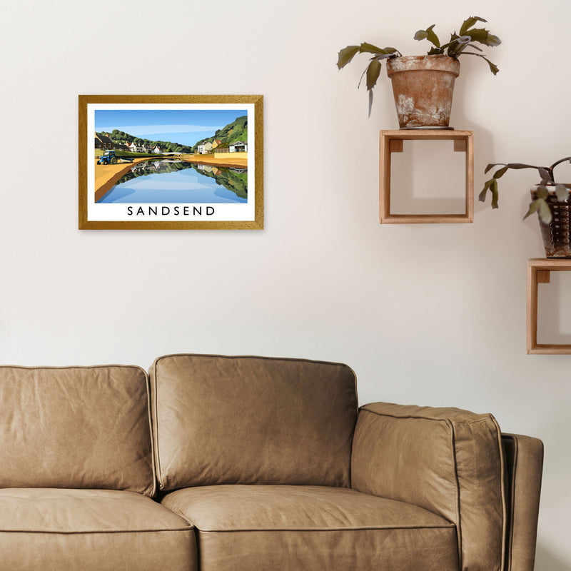 Sandsend 5 Travel Art Print by Richard O'Neill A3 Print Only