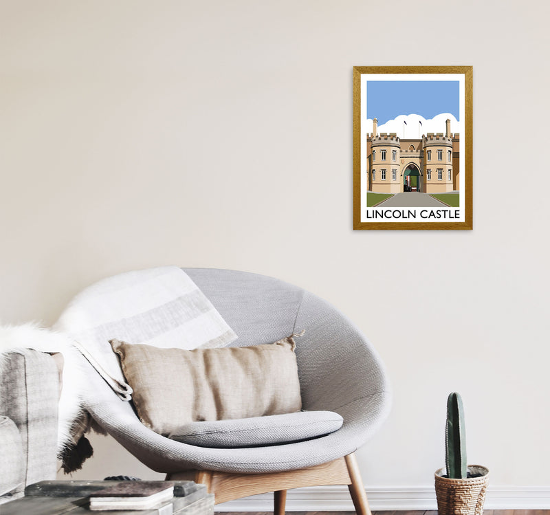 Lincoln Castle Framed Digital Art Print by Richard O'Neill A3 Print Only