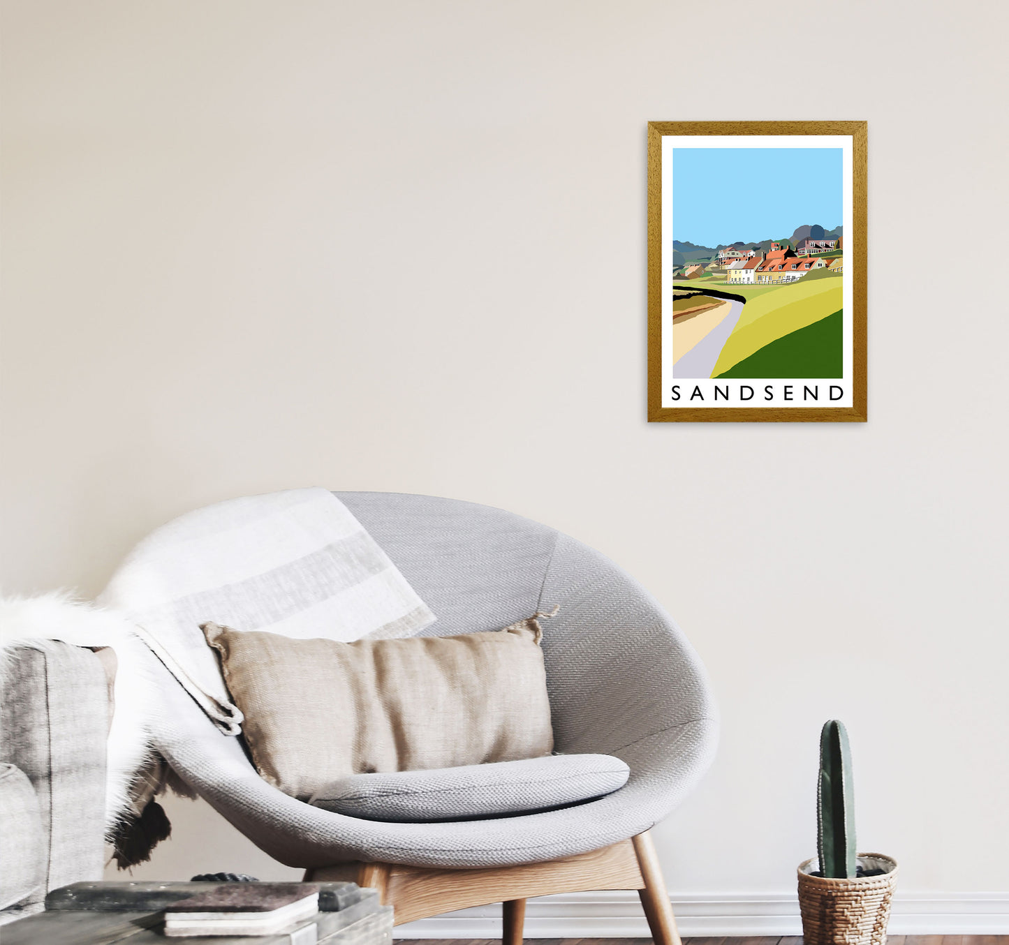 Sandsend Art Print by Richard O'Neill A3 Print Only