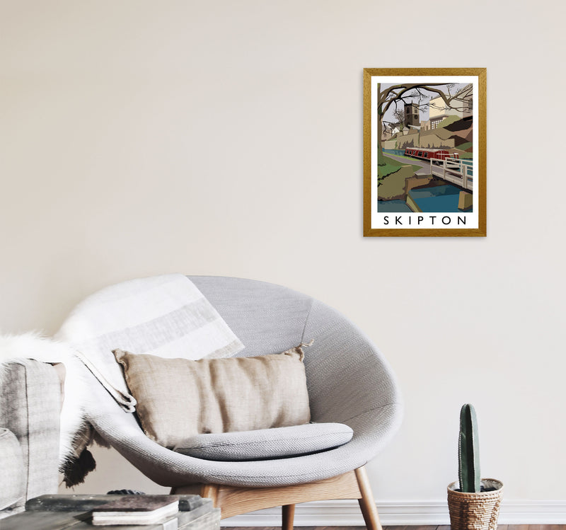 Skipton by Richard O'Neill Yorkshire Art Print, Vintage Travel Poster A3 Print Only