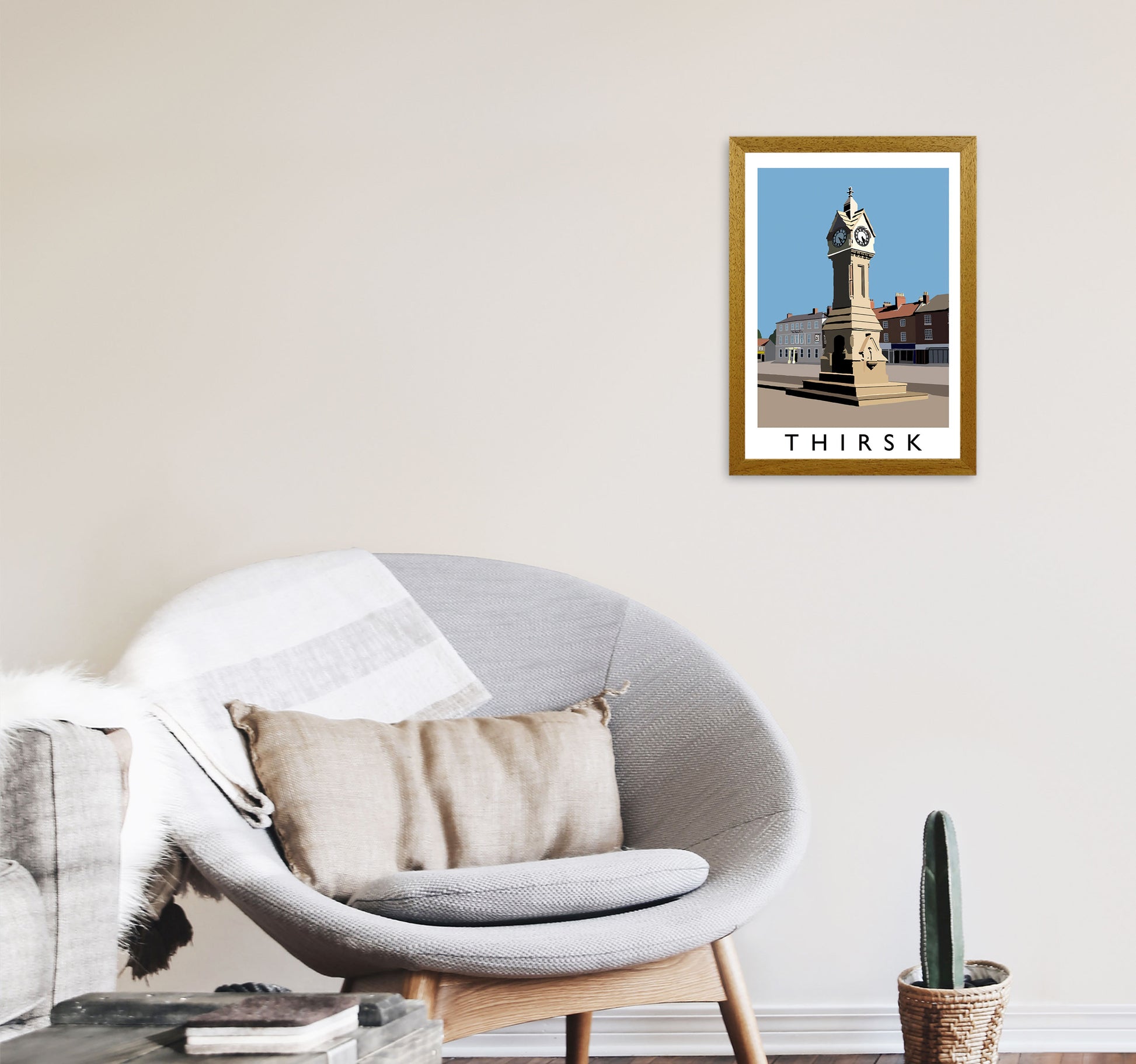 Thirsk by Richard O'Neill Yorkshire Art Print, Vintage Travel Poster A3 Print Only