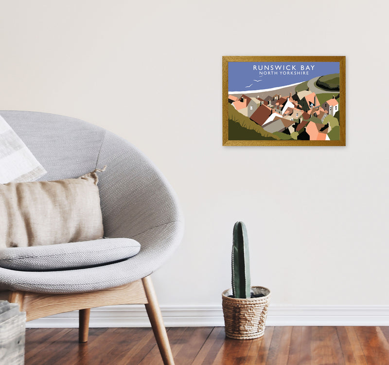 Runswick Bay North Yorkshire Art Print by Richard O'Neill A3 Print Only