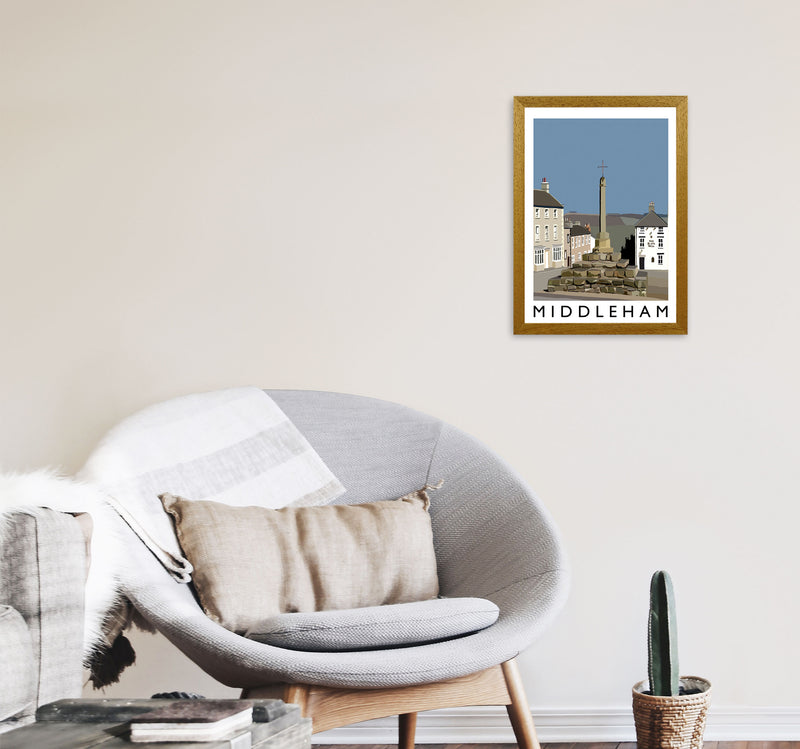 Middleham by Richard O'Neill Yorkshire Art Print, Vintage Travel Poster A3 Print Only