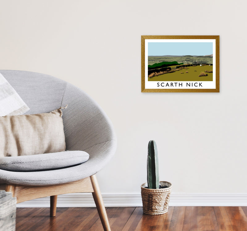 Scarth Nick by Richard O'Neill Yorkshire Art Print, Vintage Travel Poster A3 Print Only