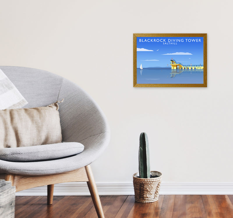 Blackrock Diving Tower (Landscape) by Richard O'Neill A3 Print Only