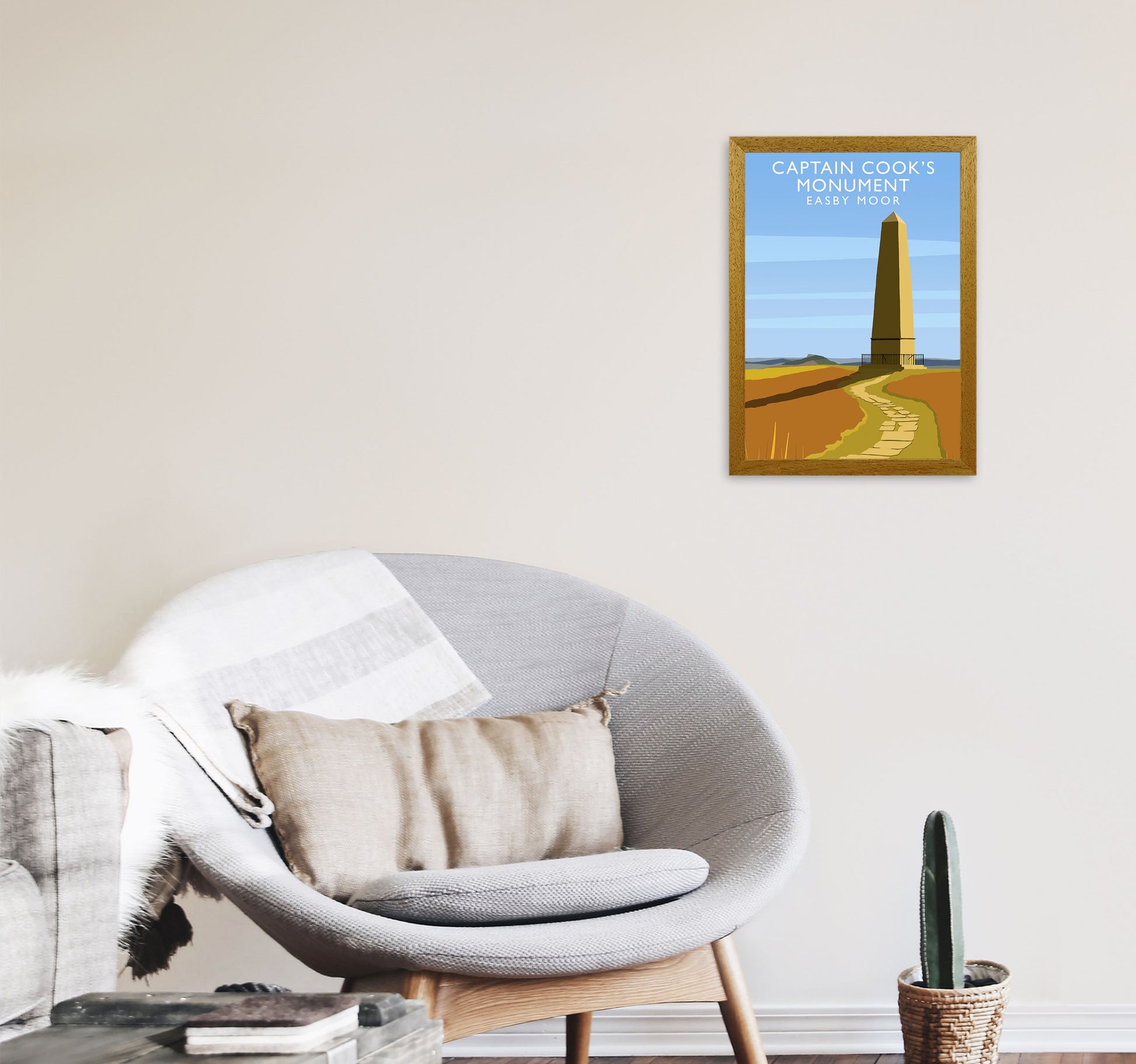 Captain Cooks Monument (Portrait) by Richard O'Neill A3 Print Only