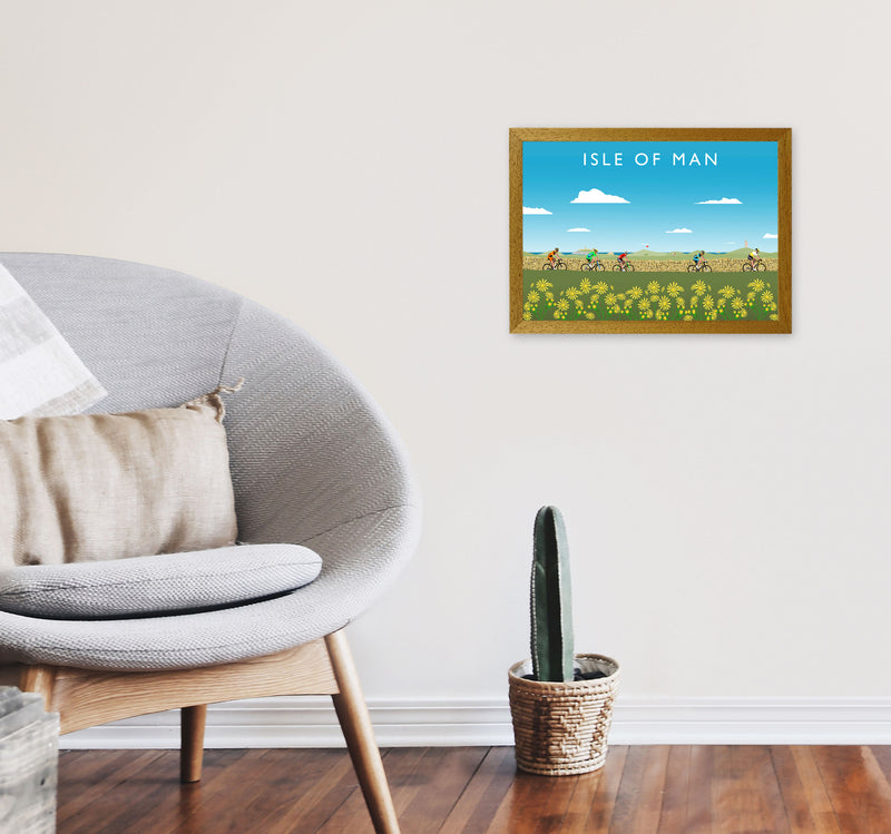 Isle Of Man Cycling (Landscape) by Richard O'Neill A3 Print Only