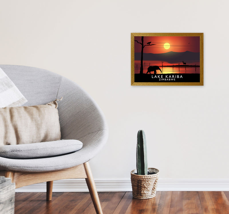 Lake Kariba Zimbabwe Framed Digital Art Print by Richard O'Neill A3 Print Only