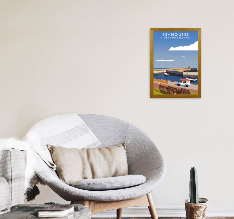 Seahouses (Portrait) by Richard O'Neill A3 Print Only