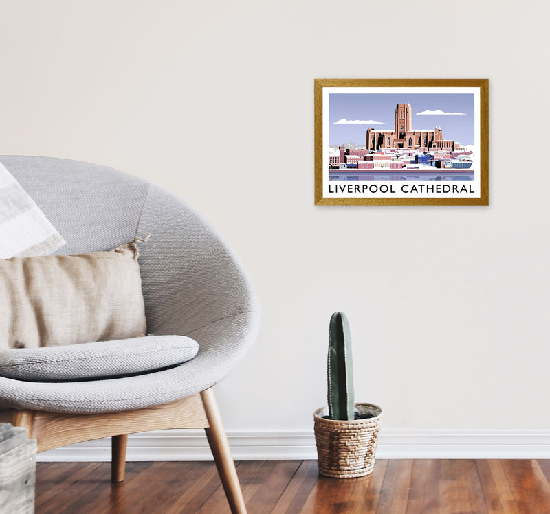 Liverpool Cathedral In Snow by Richard O'Neill A3 Print Only
