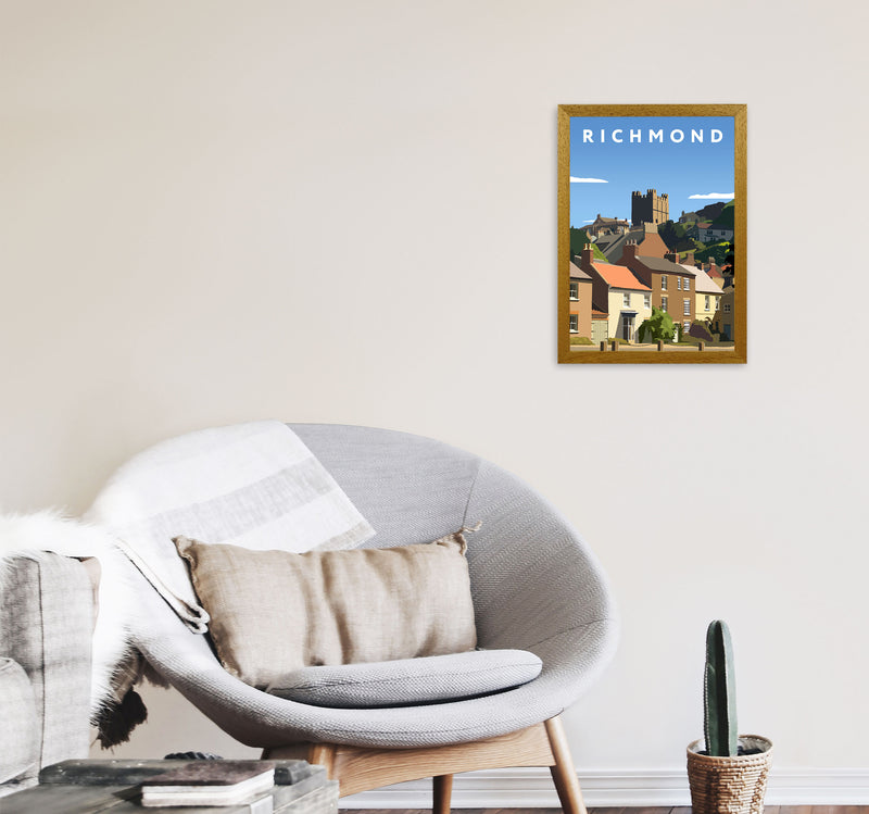Richmond Travel Art Print by Richard O'Neill, Framed Wall Art A3 Print Only