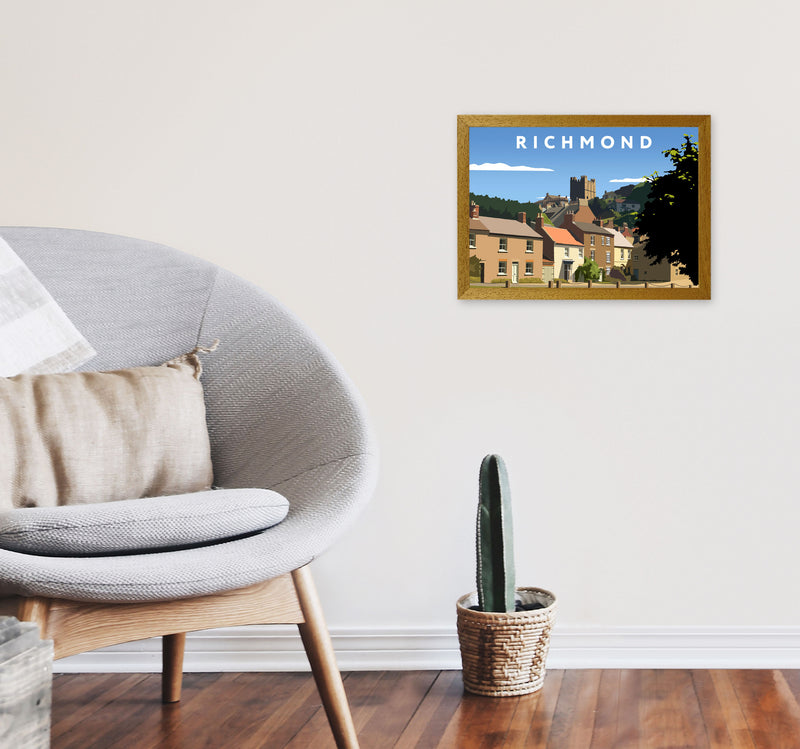 Richmond Travel Art Print by Richard O'Neill, Framed Wall Art A3 Print Only