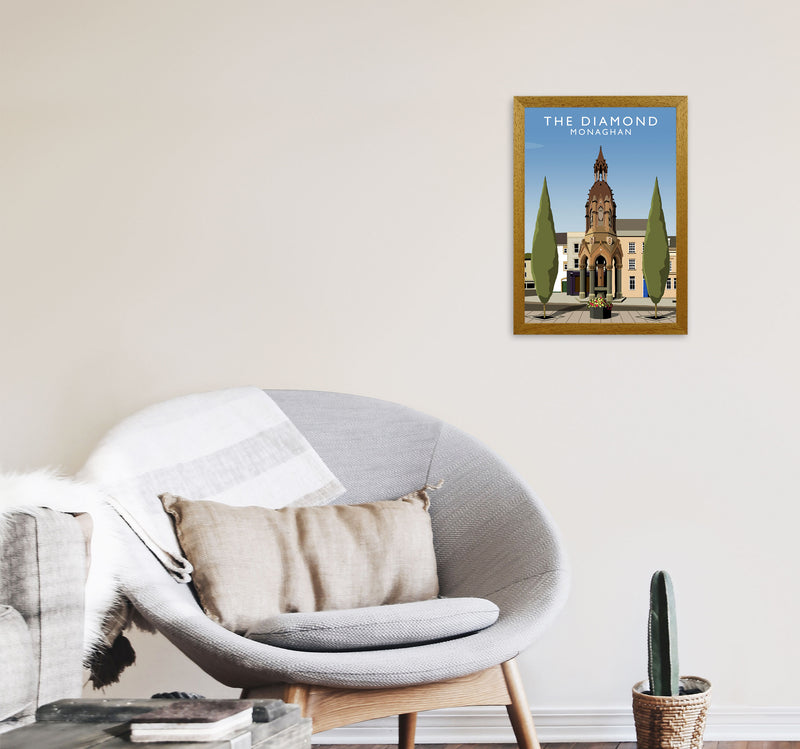 The Diamond Monaghan Travel Art Print by Richard O'Neill, Framed Wall Art A3 Print Only