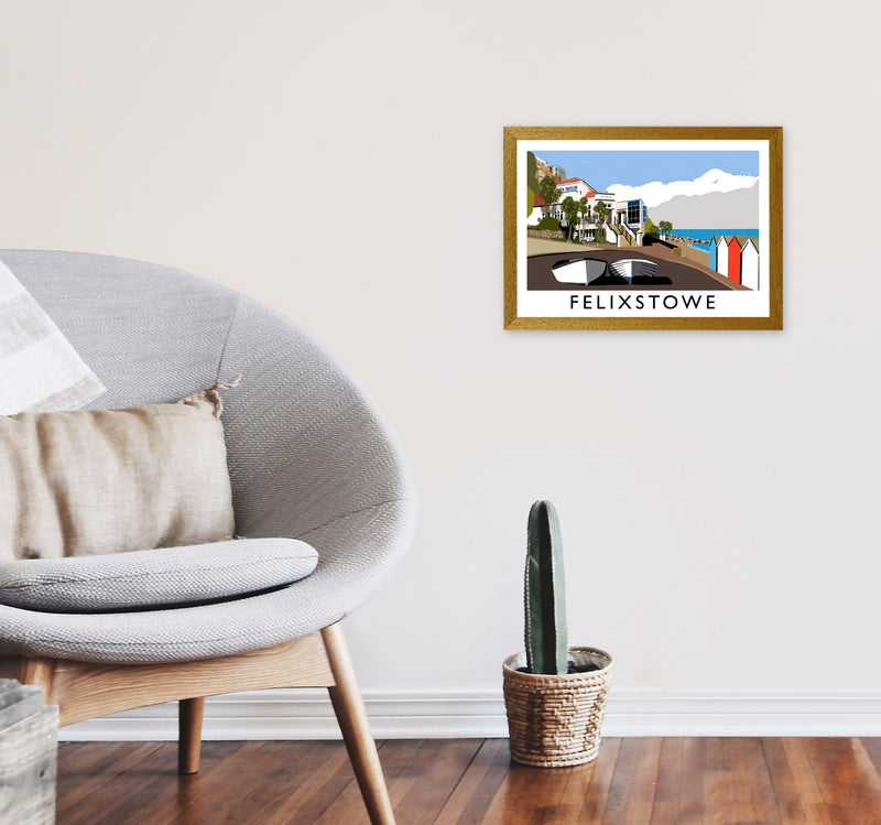 Felixstowe Framed Digital Art Print by Richard O'Neill A3 Print Only
