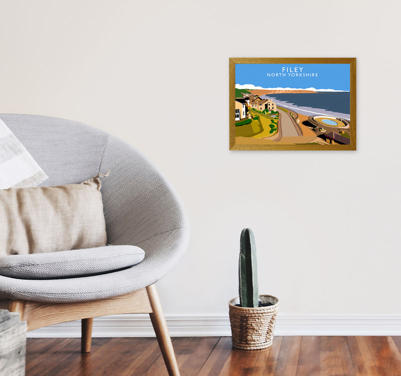 Filey North Yorkshire Art Print by Richard O'Neill A3 Print Only