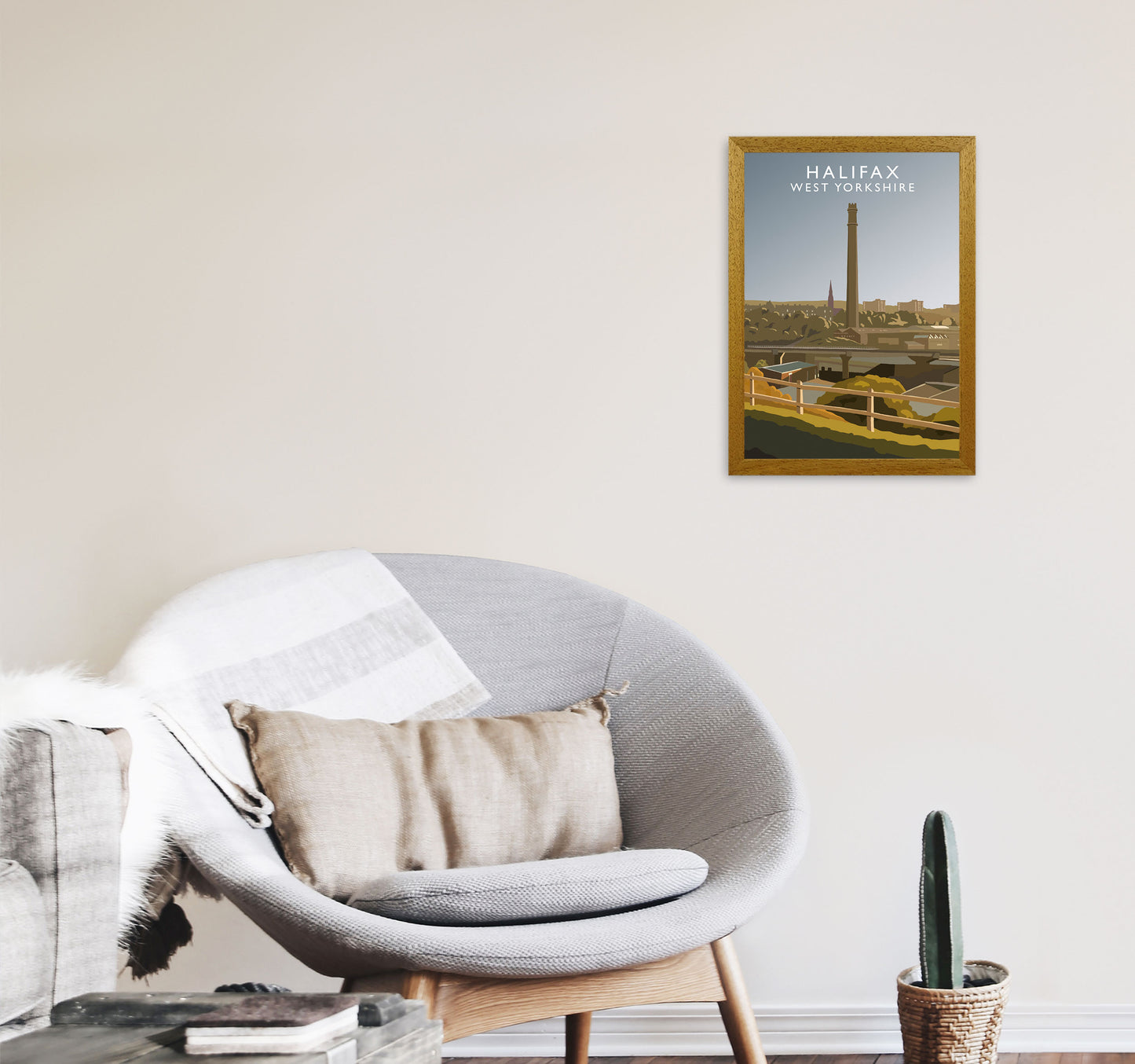 Halifax West Yorkshire Framed Digital Art Print by Richard O'Neill A3 Print Only