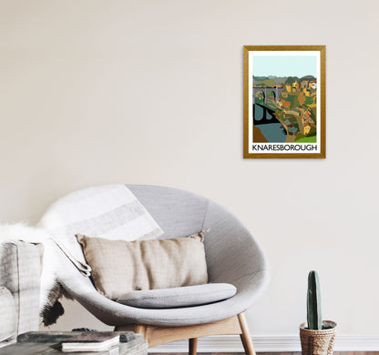 Knaresborough Digital Art Print by Richard O'Neill, Framed Wall Art A3 Print Only