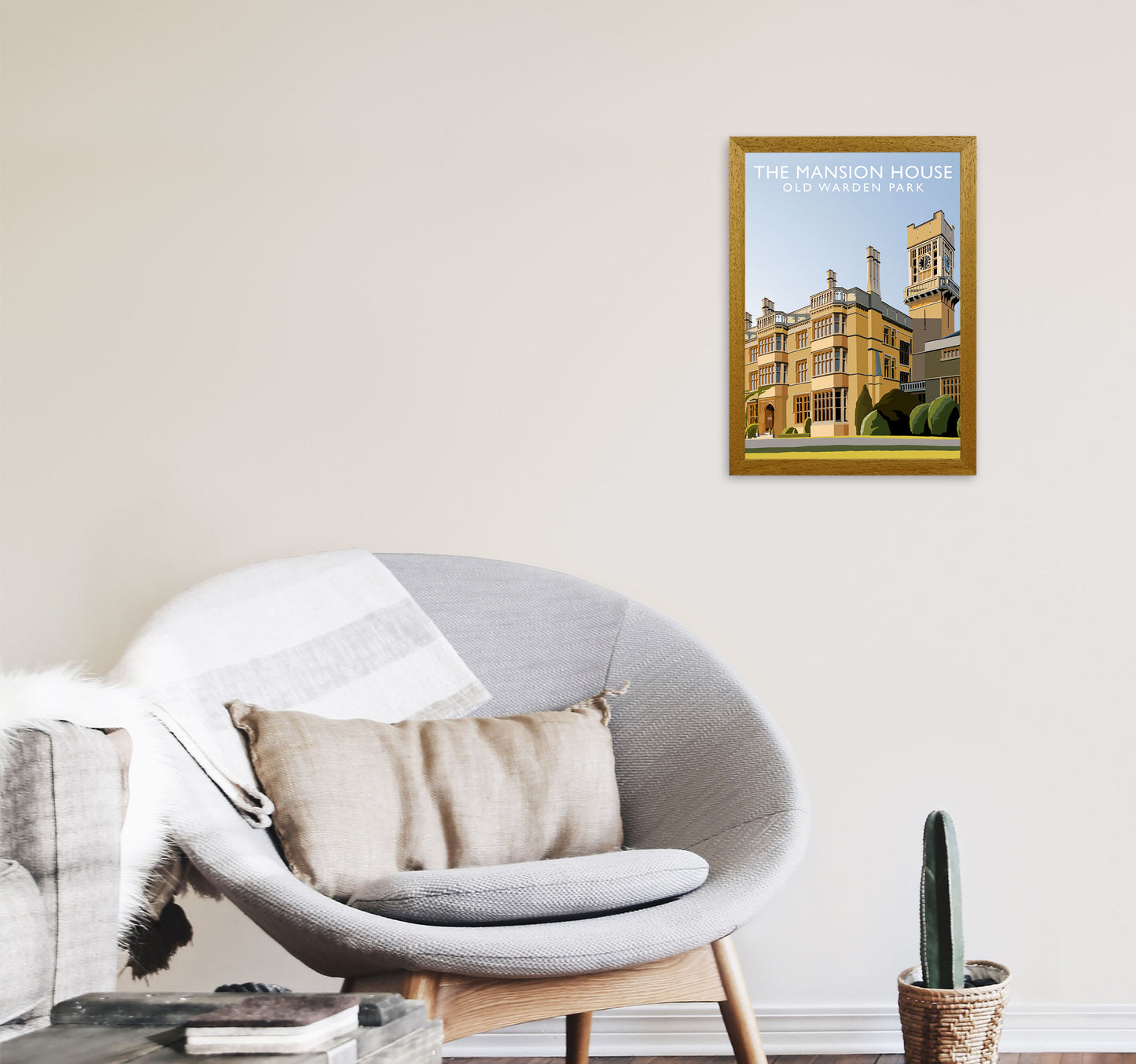 The Mansion House Old Warden Park Travel Art Print by Richard O'Neill A3 Print Only