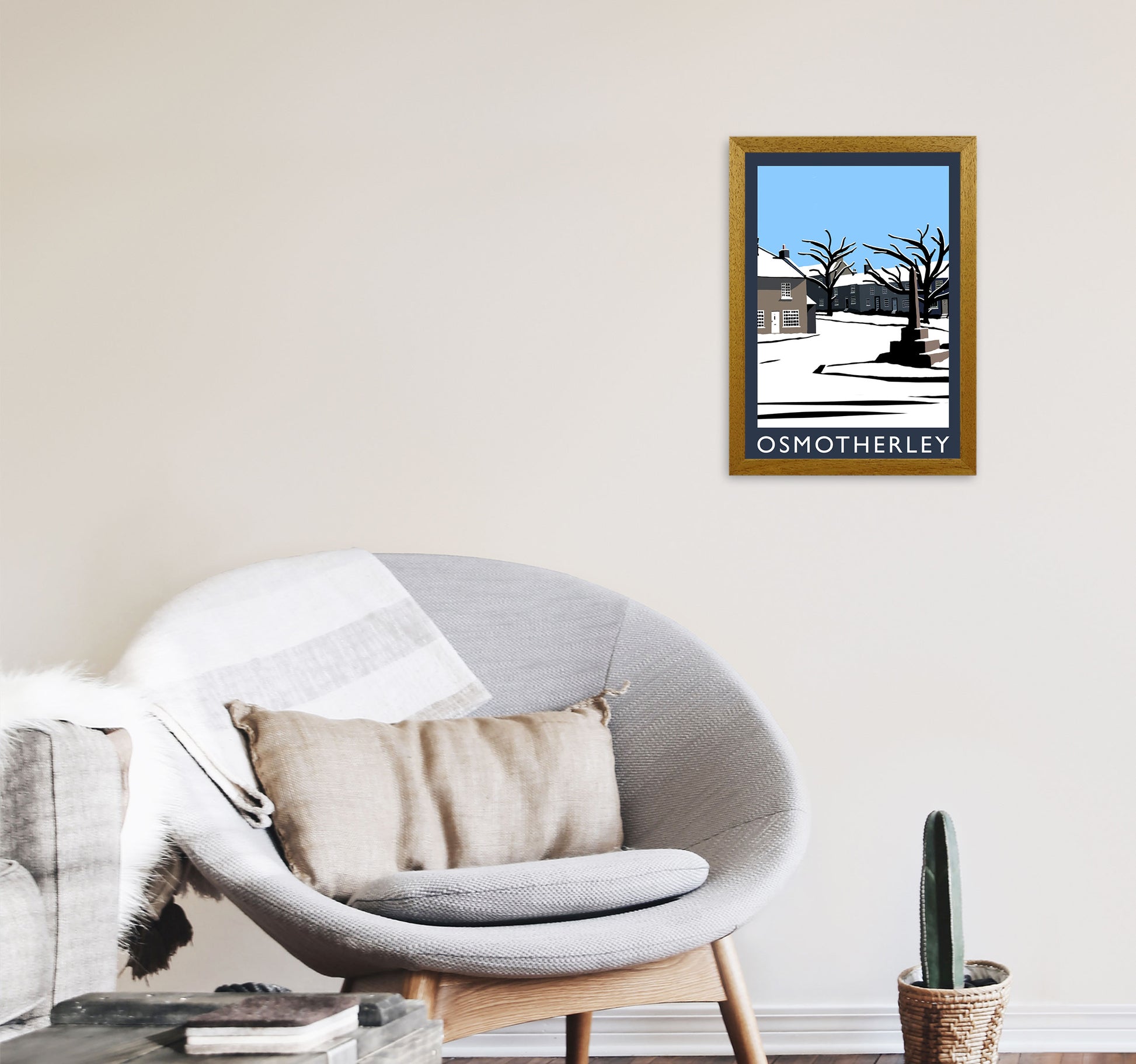 Osmotherley Travel Art Print by Richard O'Neill, Framed Wall Art A3 Print Only