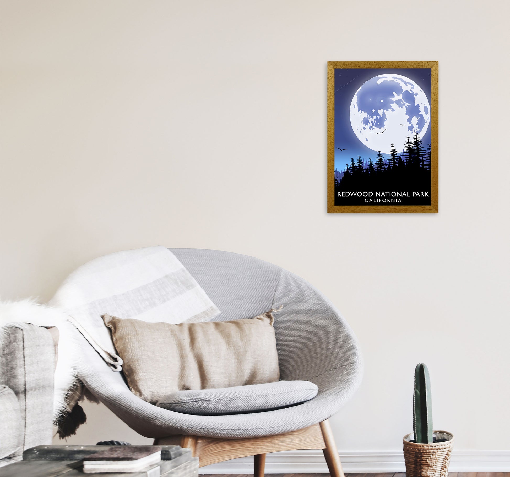 Redwood National Park California Travel Art Print by Richard O'Neill A3 Print Only