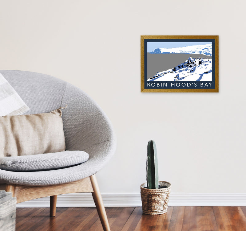 Robin Hood's Bay Travel Art Print by Richard O'Neill, Framed Wall Art A3 Print Only