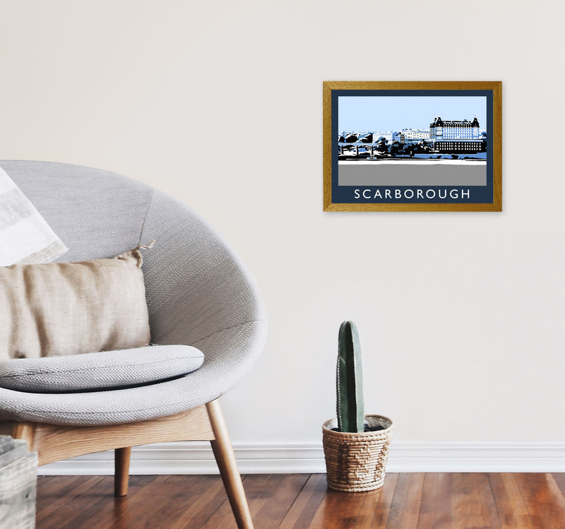 Scarborough Travel Art Print by Richard O'Neill, Framed Wall Art A3 Print Only