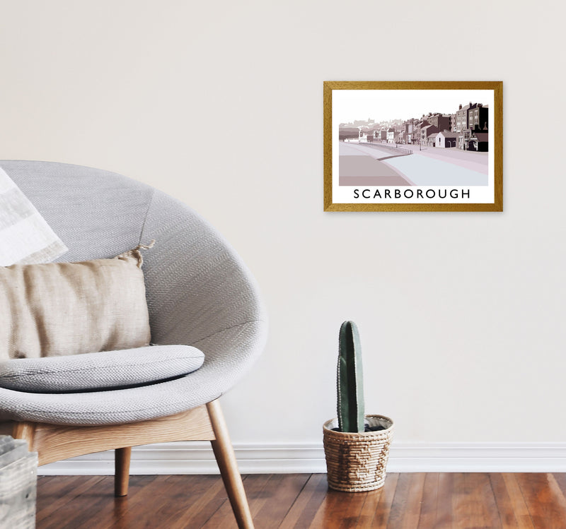 Scarborough Travel Art Print by Richard O'Neill, Framed Wall Art A3 Print Only