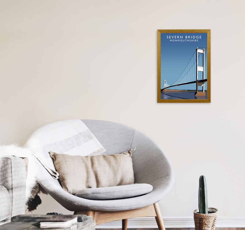 Severn Bridge Monmouthshire Art Print by Richard O'Neill, Framed Wall Art A3 Print Only