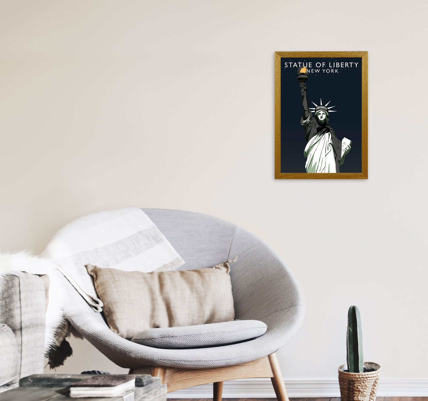 Statue of Liberty New York Art Print by Richard O'Neill A3 Print Only