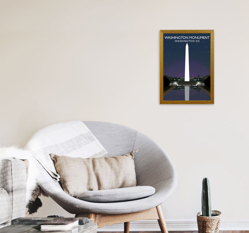 Washington Monument Washington DC Travel Art Print by Richard O'Neill A3 Print Only
