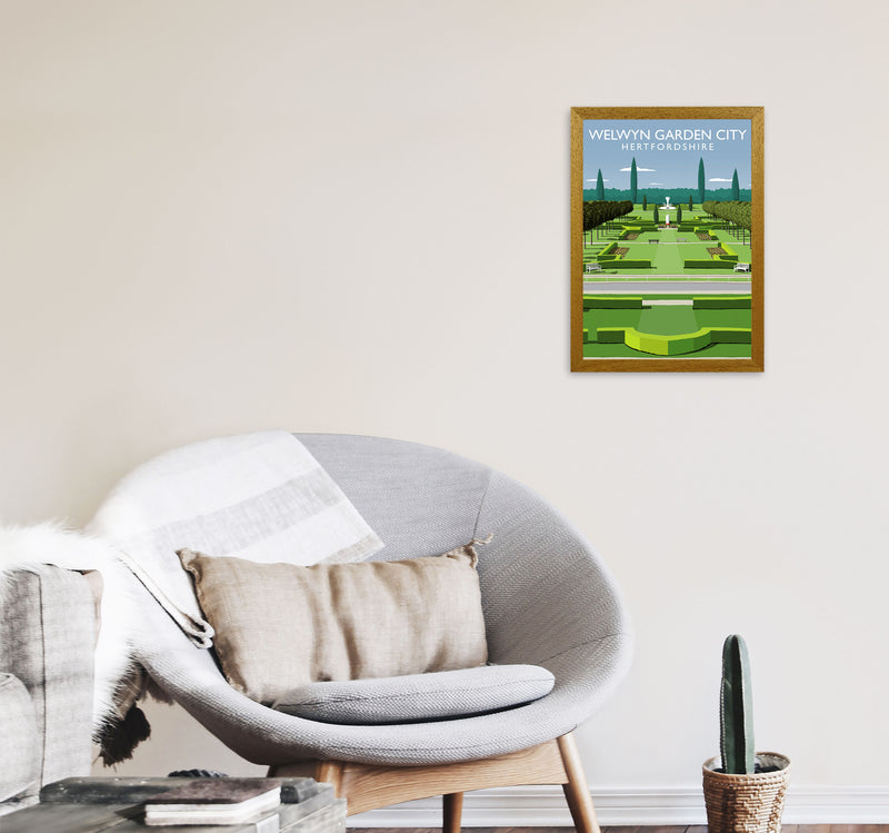 Welwyn Garden City Hertfordshire Travel Art Print by Richard O'Neill A3 Print Only