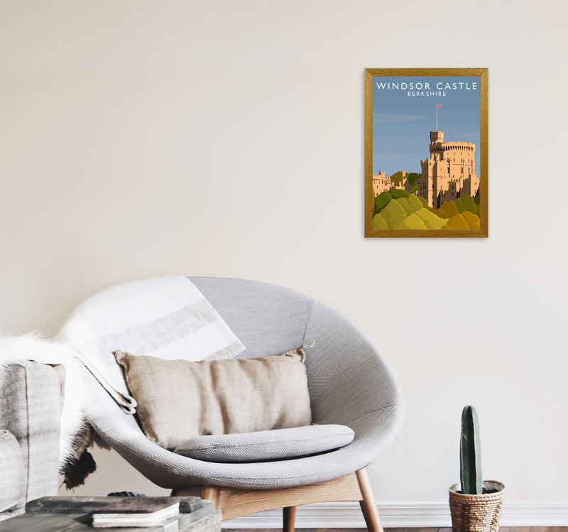 Windsor Castle Berkshire Travel Art Print by Richard O'Neill A3 Print Only