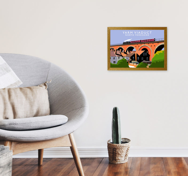 Yarm Viaduct North Yorkshire Travel Art Print by Richard O'Neill A3 Print Only
